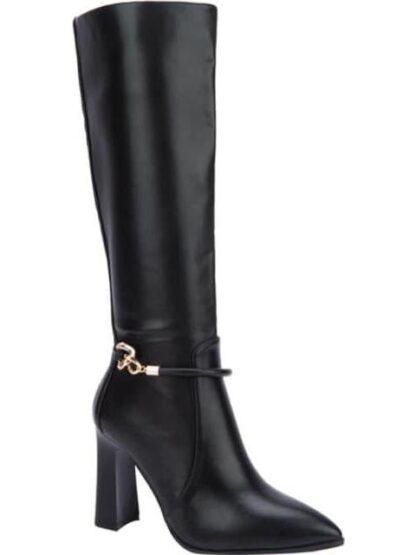 BOTA VESTIR TACON ANCHO NEGRO YAELI FASHION - Image 2