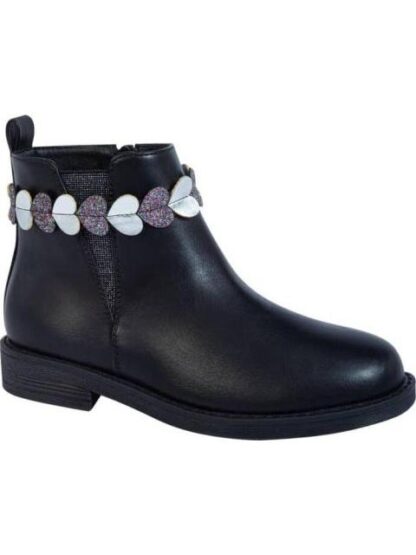 BOTIN CASUAL CORAZONES NEGRO VIVIS SHOES KIDS - Image 2