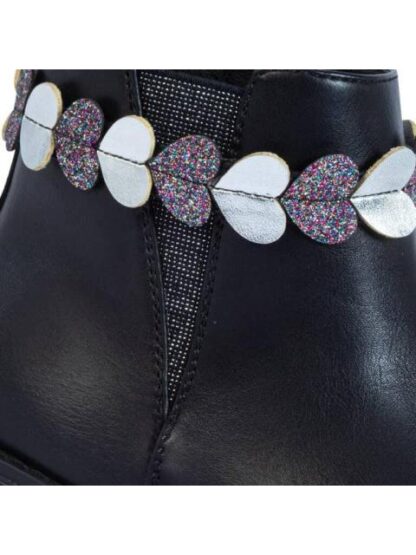 BOTIN CASUAL CORAZONES NEGRO VIVIS SHOES KIDS - Image 6