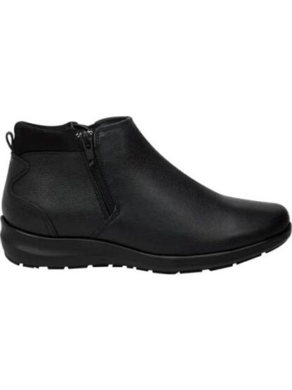 BOTIN DE PIEL CON CIERRE NEGRO SHOSH