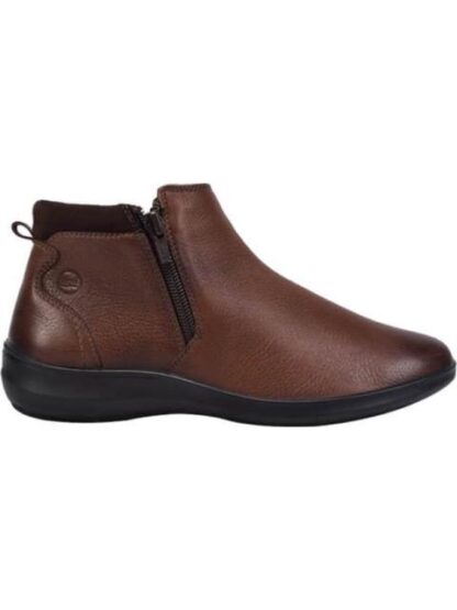 BOTIN DE PIEL DOBLE CIERRE CAFE FLEXI