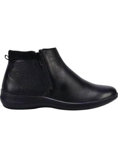 BOTIN DE PIEL DOBLE CIERRE NEGRO FLEXI