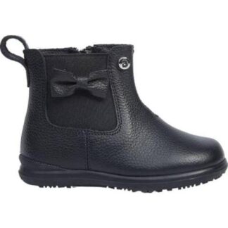 BOTIN DE PIEL MOÑO NEGRO DOGI