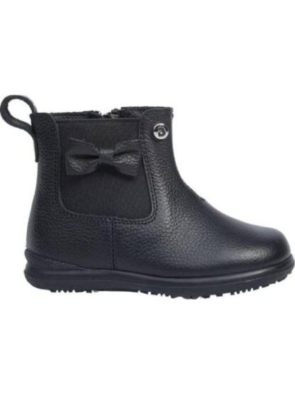 BOTIN DE PIEL MOÑO NEGRO DOGI