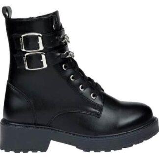 BOTIN MILITAR CON CADENAS NEGRO BAMBINO
