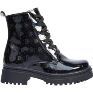 BOTIN MILITAR CORAZONES NEGRO YU YIN