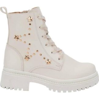 BOTIN MILITAR ESTRELLAS BEIGE/HUESO YU YIN