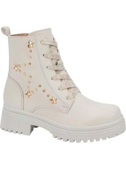 BOTIN MILITAR ESTRELLAS BEIGE/HUESO YU YIN - Image 2