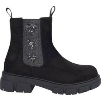 BOTIN SUELA TRACK CORAZONES NEGRO VIVIS SHOES KIDS