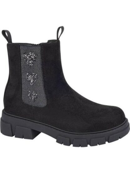 BOTIN SUELA TRACK CORAZONES NEGRO VIVIS SHOES KIDS - Image 2