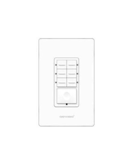 BOTONERA DE 7 ESCENAS INTELIGENTE ORVIBO T10S7ZW1UO COLOR BLANCO INALAMBRICO Y ALAMBRICO WIFI 2400 MHZ 120 270