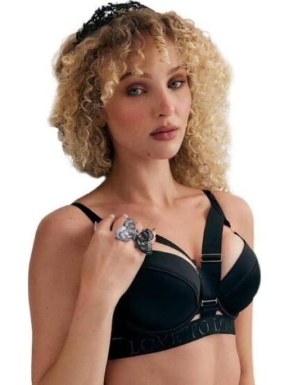 BRASIER ACCESORIO EN PECHO NEGRO LOVE TO LOUNGE - Image 2