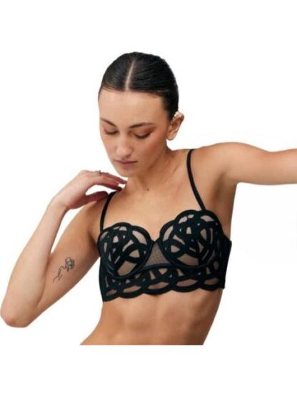 BRASIER BUSTIER NEGRO LOVE TO LOUNGE