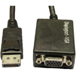 BROBOTIX ADAPTADOR DISPLAYPORT MACHO - VGA HEMBRA NEGRO