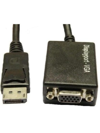 BROBOTIX ADAPTADOR DISPLAYPORT MACHO - VGA HEMBRA NEGRO