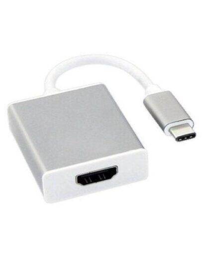 BROBOTIX ADAPTADOR HDMI HEMBRA - USB-C MACHO 13CM GRIS-BLANCO