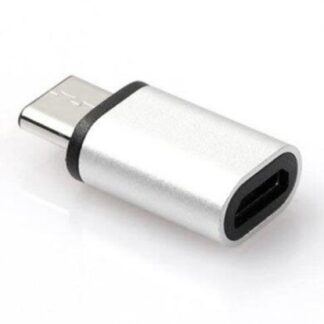 BROBOTIX ADAPTADOR USB-C MACHO - MICRO USB-B PLATA