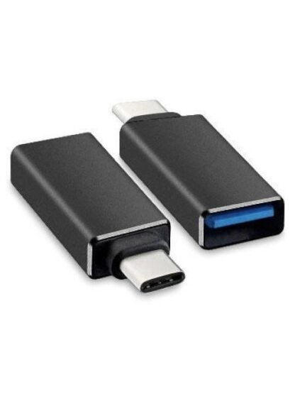 BROBOTIX ADAPTADOR USB-C MACHO - USB HEMBRA NEGRO