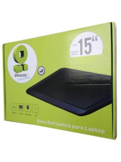BROBOTIX BASE ENFRIADORA PARA LAPTOP 15 CON 1 VENTILADOR DE 320RPM NEGRO - Image 3