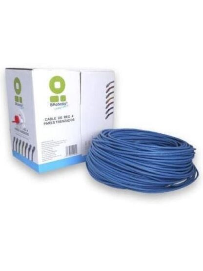 BROBOTIX BOBINA DE CABLE CAT5E UTP 100 METROS AZUL