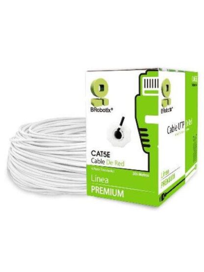 BROBOTIX BOBINA DE CABLE CAT5E UTP 305 METROS BLANCO