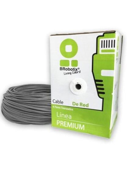 BROBOTIX BOBINA DE CABLE CAT6 UTP 100 METROS GRIS