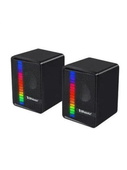 BROBOTIX BOCINAS MULTIMEDIA RGB 963920 ALAMBRICO 2.0 CANALES USB-3.5MM NEGRO - Image 2