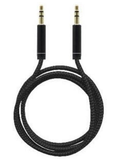 BROBOTIX CABLE 3.5MM MACHO - 3.5MM MACHO NYLON 1 METRO NEGRO