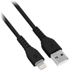 BROBOTIX CABLE DE CARGA LIGHTNING MACHO - USB A MACHO 1 METRO NEGRO PARA IPHONE-IPAD