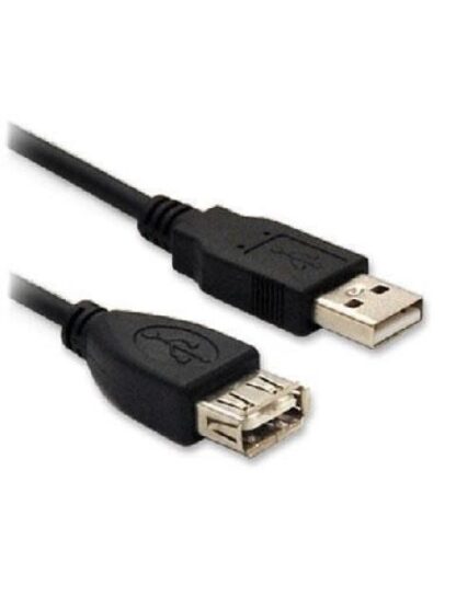 BROBOTIX CABLE USB A MACHO - USB A HEMBRA 90CM NEGRO
