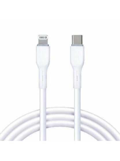BROBOTIX CABLE USB-C MACHO - LIGHTNING 1 METRO BLANCO