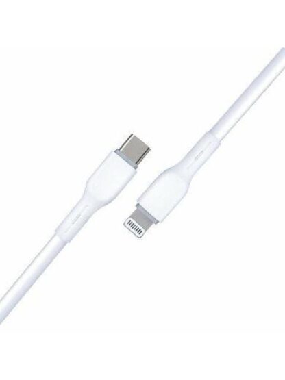 BROBOTIX CABLE USB-C MACHO - LIGHTNING 1 METRO BLANCO - Image 2