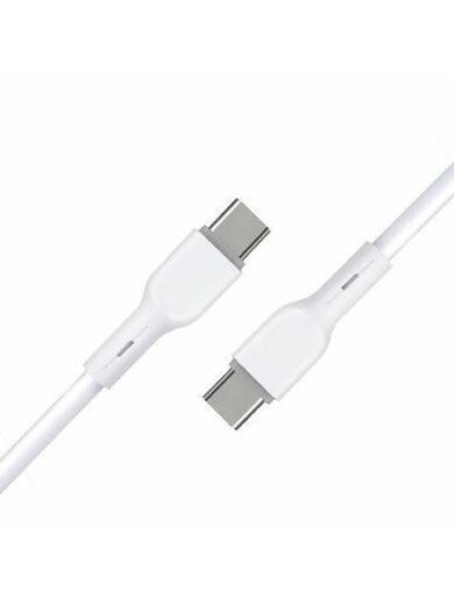 BROBOTIX CABLE USB-C MACHO - USB-C MACHO 1 METRO BLANCO - Image 2
