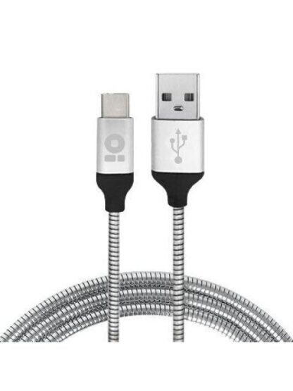 BROBOTIX CABLE USB-C MACHO - USB MACHO 1 METROS PLATA