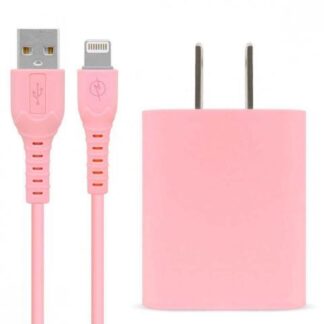 BROBOTIX CARGADOR DE PARED 6001363 5V 1X USB-A ROSA - INCLUYE CABLE USB A - LIGHTNING
