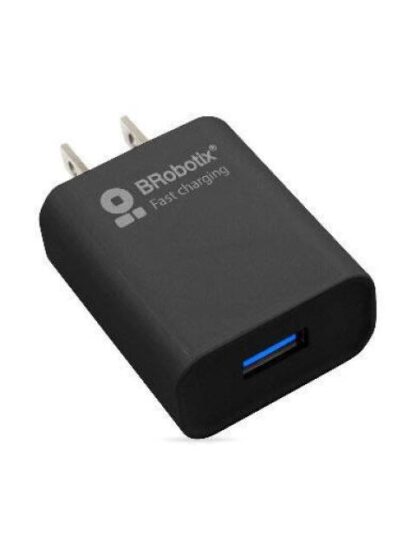 BROBOTIX KIT CARGADOR DE PARED DE CARGA RAPIDA 6001561 5V 1X USB-A 3.0 NEGRO - INCLUYE CABLE USB A - USB C - Image 2