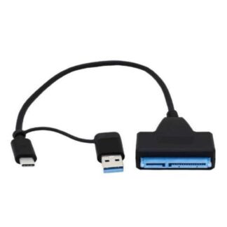 BROBOTIX CONVERTIDOR USB-A 3.0 + USB-C - SATA 2.5 NEGRO