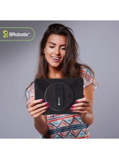 BROBOTIX FUNDA USO RUDO CON CORREA Y GIRO 360° PARA IPAD 10.9-10.ª GENERACION NEGRO - Image 6