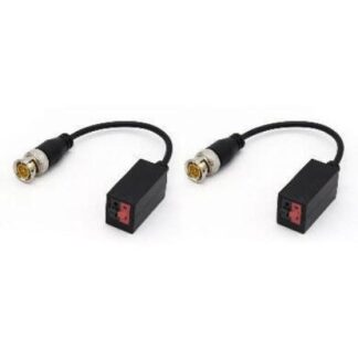 BROBOTIX KIT TRANSCEPTOR PASIVO BNC MACHO - PUSH TERMINAL HEMBRA NEGRO 2 PARES