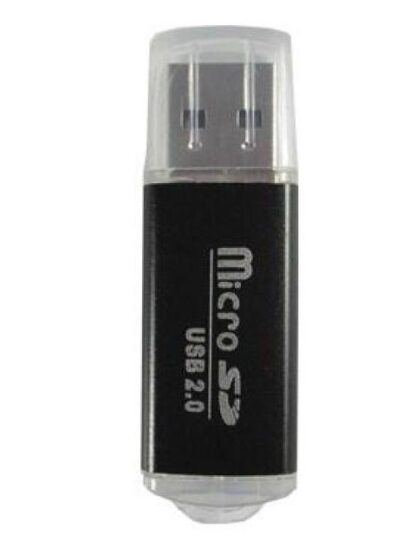 BROBOTIX LECTOR DE MEMORIA MICROSD USB 2.0 480MBIT-S NEGRO