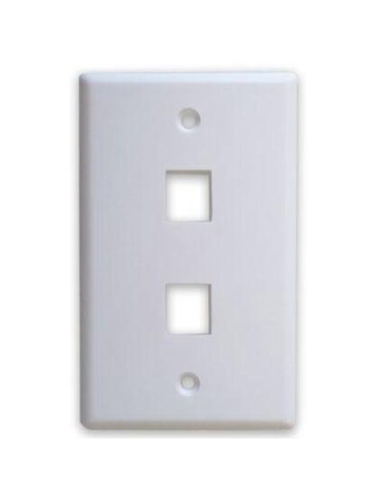 BROBOTIX PLACA DE PARED 2 PUERTOS BLANCO