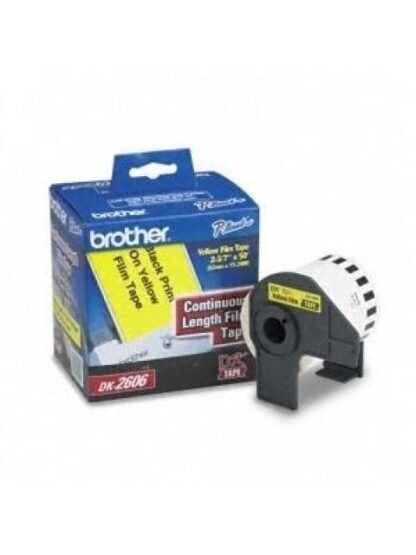 BROTHER DK2606 ROLLO DE ETIQUETA AMARILLO DE 2 3-7 X 50