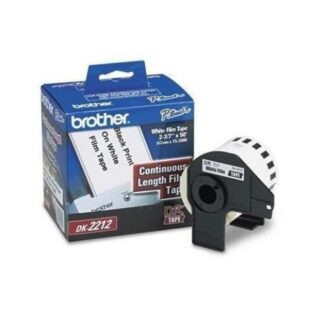 BROTHER ETIQUETAS DE PAPEL CONTINUO DK2212 NEGRO SOBRE BLANCO 62MM X 15.2M