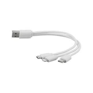 CABLE 3 EN 1 . 1 METRO DE LARGO . CON ENTRADA USB A USB C Y MICRO USB DBG3.1