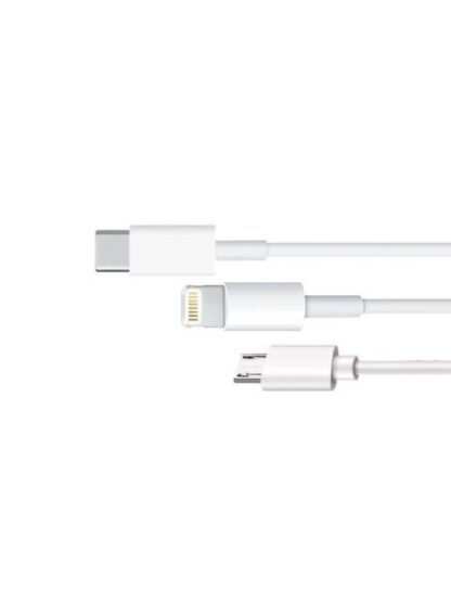 CABLE 3 EN 1 . 1 METRO DE LARGO . CON ENTRADA USB A USB C Y MICRO USB DBG3.1 - Image 2
