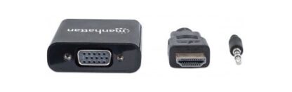 MANHATTAN CONVERTIDOR HDMI MACHO - VGA HEMBRA NEGRO - Image 2