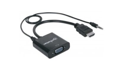MANHATTAN CONVERTIDOR HDMI MACHO - VGA HEMBRA NEGRO - Image 4