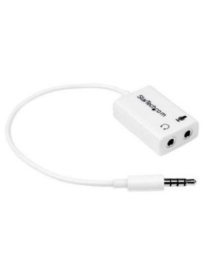 STARTECH  ADAPTADOR DIVISOR 1X 3.5MM MACHO - 2X 3.5MM HEMBRA PARA AUDIFONOS Y MICROFONO BLANCO - Image 3