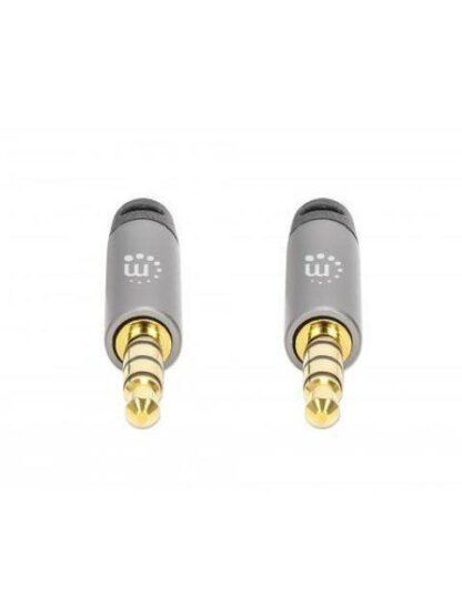 CABLE AUXILIAR MANHATTAN AUDIO ESTEREO 3.5MM MACHO 3M NEGRO-PLATA 356008 - Image 4