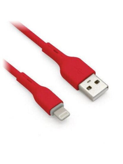 BROBOTIX CABLE DE CARGA LIGHTNING MACHO - USB A MACHO 1 METRO ROJO PARA IPHONE-IPAD - Image 2